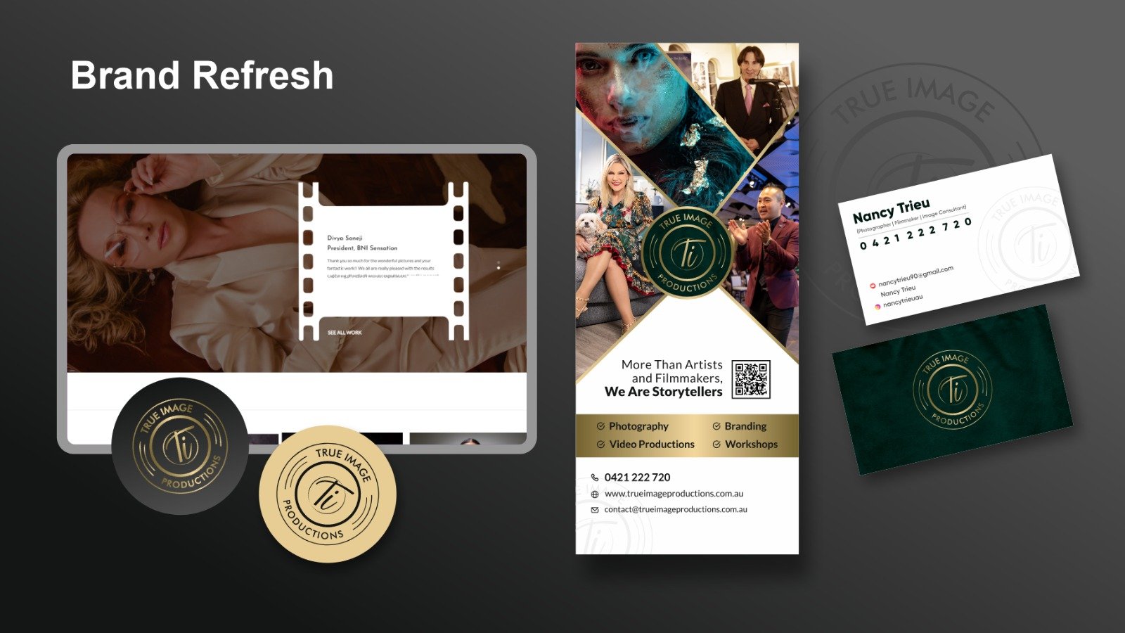 Brand refresh for a photo and video production business in Sydney, Australia by Bixel Design.