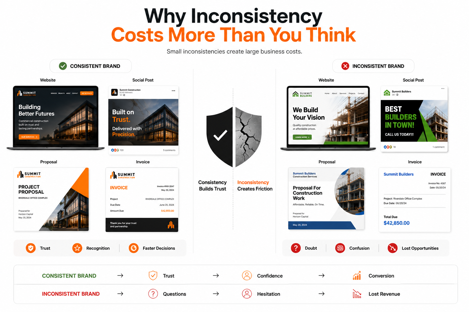 Inconsistent brand experience at different touch point
