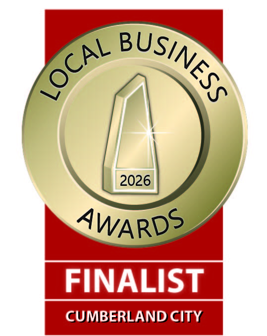 This is a trophy image of a local business award finalist of 2026 received by Bixel Design
